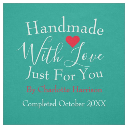 Handmade Uncut Personalized Quilt Sewing Labels  Fabric