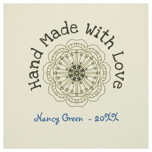 Handmade Uncut Personalized Quilt Sewing Labels  Fabric