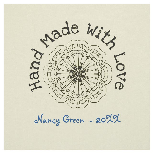 Handmade Uncut Personalized Quilt Sewing Labels  Fabric (Swatch)