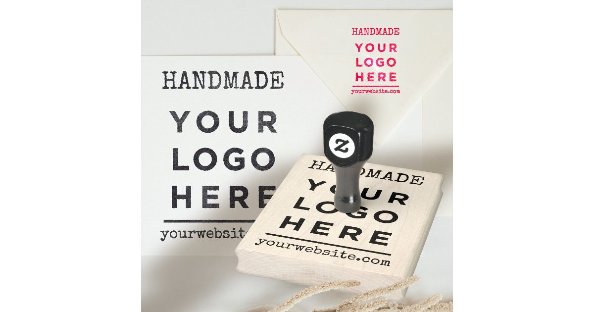 Handmade Website Your Business Logo Custom Rubber Stamp