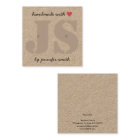 Handmade with Heart Earrings Studs Display Card