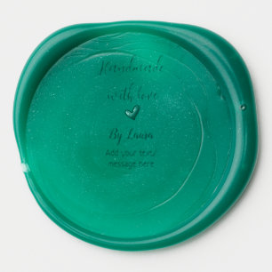 Handmade with love add name business message here wax seal sticker