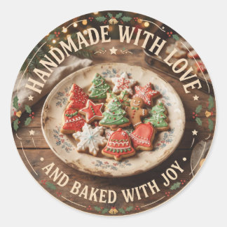 Handmade with Love | Baked with Love Sugar Cookies Classic Round Sticker