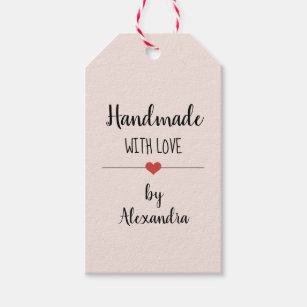 Handmade with Love Tags Floral Favor Tags Gift Tags Custom Packaging H -  Design My Party Studio