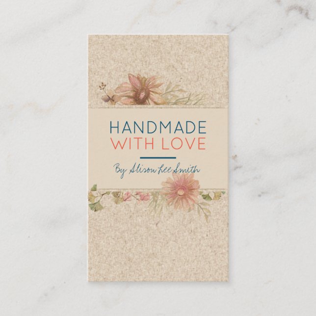 Handmade With Love Business Card (Front)