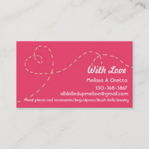 Handmade with love business card