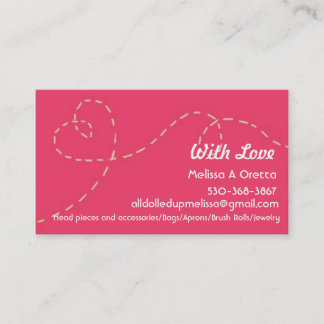 Handmade with love business card