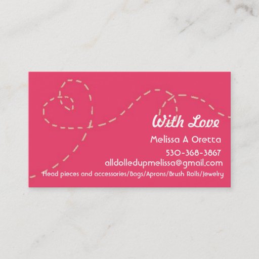 Customizable Handmade with love business card template