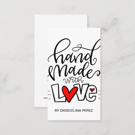 Handmade With Love, Business Card