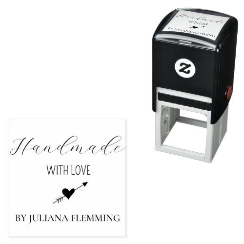 Handmade with Love Business Personalized Self_inking Stamp