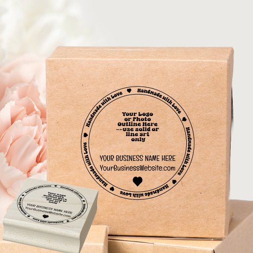 Handmade with Love Business Promo _ Monochromatic Rubber Stamp