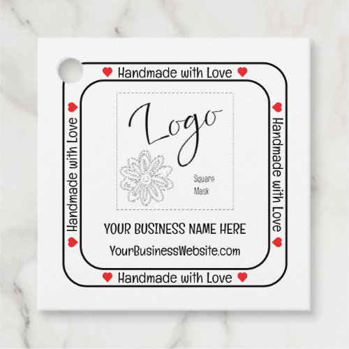 Handmade with Love Business Promotional Insert Favor Tags