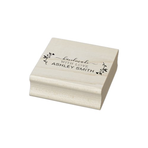 Handmade With Love Business Rubber Stamp