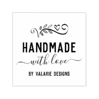 Handmade With Love Personalized Rubber Stamp, Zazzle