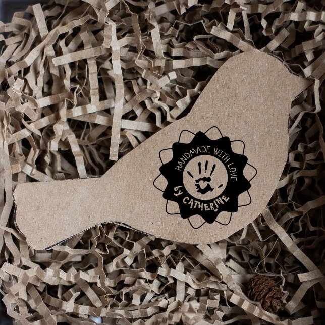 Handmade with love by (custom name)   rubber stamp (Creator Uploaded)