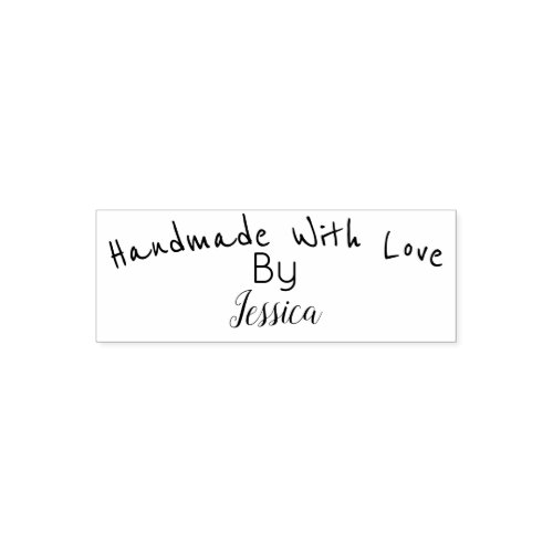 Handmade With Love By Your Name Self_inking Stamp