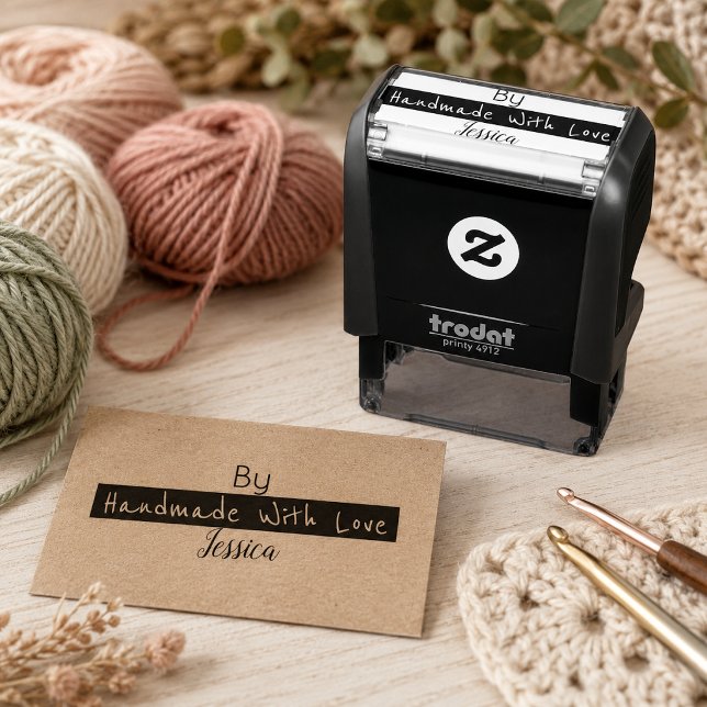 Handmade With Love By [Your Name] Self-inking Stamp (Creator Uploaded)