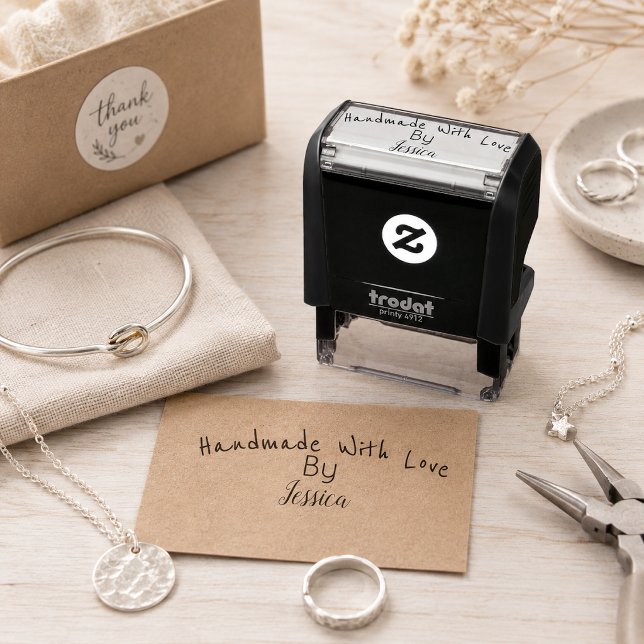 Handmade With Love By [Your Name] Self-inking Stamp (Creator Uploaded)