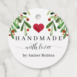Handmade with Love Christmas Favor Tags