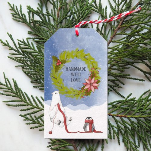 Handmade with Love Christmas  Gift Tags