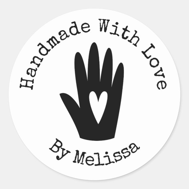 Handmade with love Classic Round Sticker (Front)