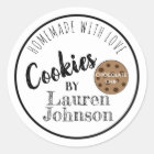 Handmade With Love Cookies Sticker Food Label