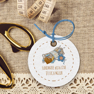 Handmade with Love Country Yarn Craft White Favor Tags