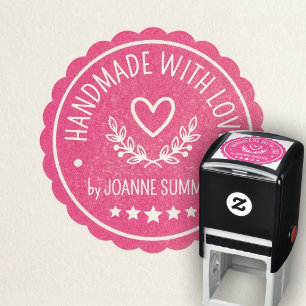 Handmade With Love - Craft Seller Maker's Mark -  Self-inking Stamp