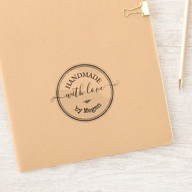 Handmade with love Crafting Mailing Sticker (Notebook)