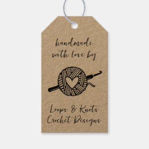 Handmade With Love Crochet Gift Tags