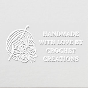Handmade With Love Crochet Yarn Business Name Embosser