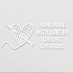 Handmade With Love Crochet Yarn Business Name Embosser