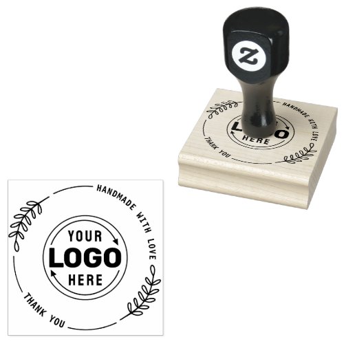 Handmade with Love Custom Logo Rubber Stamp