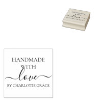 Handmade with love Custom Rubber Stamp
