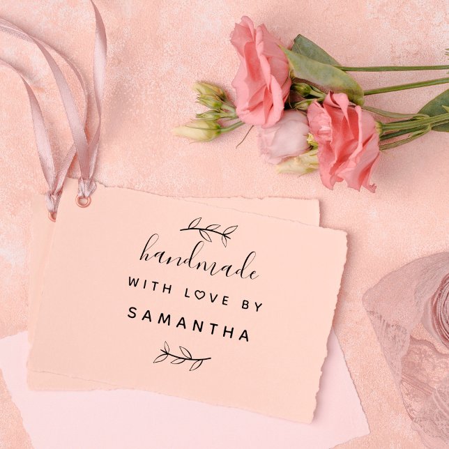 Handmade With Love | Custom Product Packaging Rubber Stamp (Creator Uploaded)