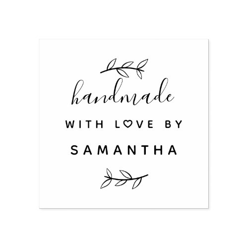 Handmade With Love  Custom Product Packaging Rubber Stamp