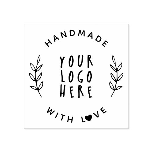 Handmade With Love Custom Self_Made Business Logo Rubber Stamp