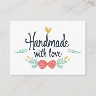 Handmade with Love Cute Calling Card