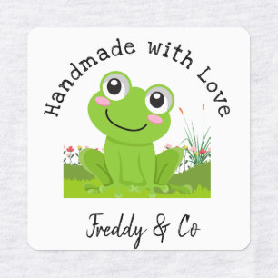 Handmade with Love Cute Frog Labels