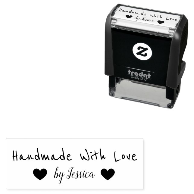 Handmade With Love Cute Hearts Self-inking Stamp (In Situ)