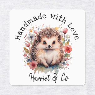 Handmade with Love Cute Hedgehog Labels