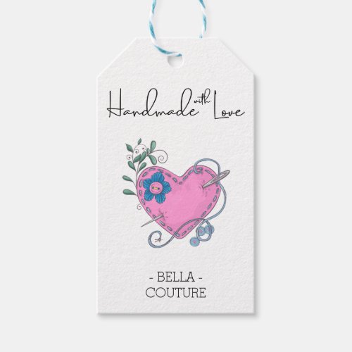 Handmade with Love Cute Sewing Theme Gift Tags