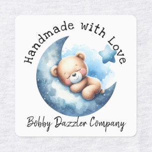Handmade with Love Cute Teddy Bear Labels