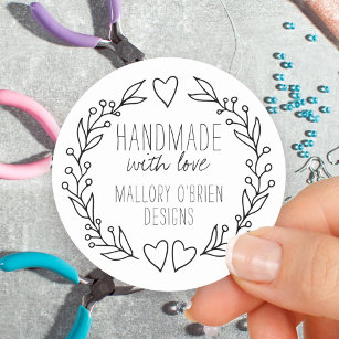 Handmade with love sticker - Heegel