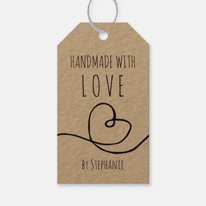 Hearts Handmade Personalised Kraft Engagement Card
