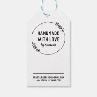 Handmade with Love Doodle Wreath Craft Show Tags
