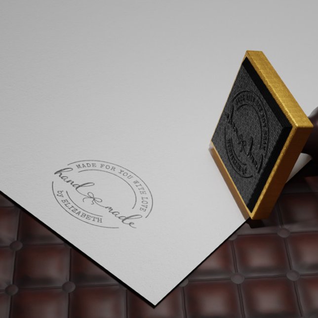 Handmade With Love Elegant Script Product Stamp (Creator Uploaded)