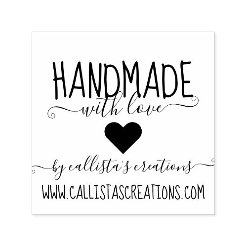 Handmade With Love Etsy Home Crafter Art Fair Self_inking Stamp