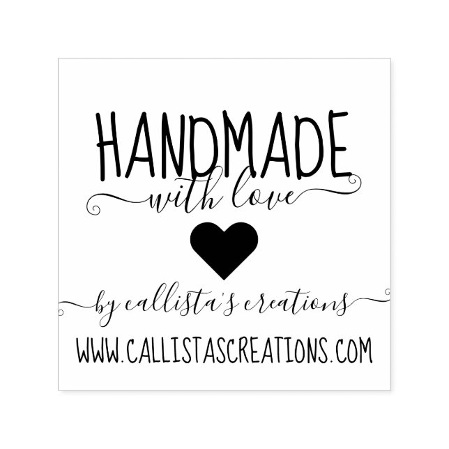 Handmade With Love Etsy Home Crafter Art Fair Self-inking Stamp (Design)