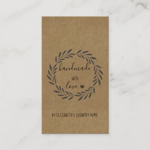 Handmade with Love Etsy Home Crafter Craft Show  Business Card